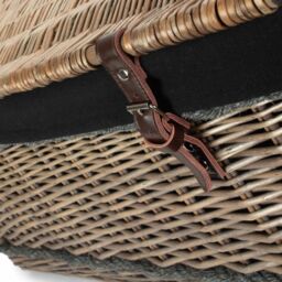 Red Hamper 72cm Antique Wash Rope Handled Trunk Picnic Basket in Taupe - thumbnail 3