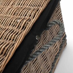 Red Hamper 72cm Antique Wash Rope Handled Trunk Picnic Basket in Taupe - thumbnail 4