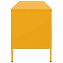 Berkfield Home TV Cabinet Mustard Yellow 100.5x39x50.5 cm Steel - thumbnail 7