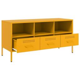 Berkfield Home TV Cabinet Mustard Yellow 100.5x39x50.5 cm Steel - thumbnail 9