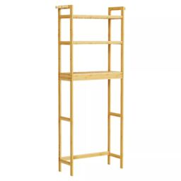 Pirlo Plush 3 Tier Bamboo Over Toilet Storage Unit in Brown - thumbnail 5
