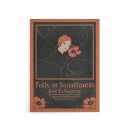 "Artery8 Folly or Saintliness Novel Book Cover Canvas Wall Art Print Reed in Black - Size: W18"" x H24""" - thumbnail 1