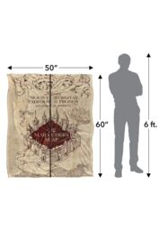 Warner Brothers Harry Potter Marauder's Map Blanket 152 x 127 cm in White - thumbnail 5