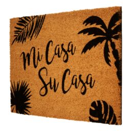 Orsina Mi Casa Su Casa' Doormat, Welcoming Coir Mat With Spanish Greeting & PVC Backing, Durable in Natural - Size: 100 cm diameter - thumbnail 2