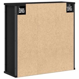 Berkfield Home Bathroom Wall Cabinet with Mirror Black Oak 60x21x60 cm - Size: 60 x 21 x 60 cm - thumbnail 7