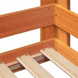 Berkfield Home Decorative Bed Frame Frame Wax Brown 75x190 cm Small Single Solid - thumbnail 7