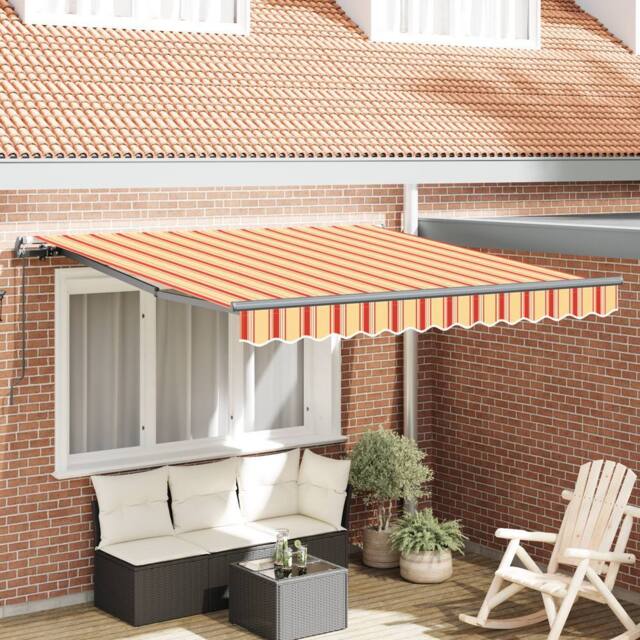 Berkfield Home Manual Retractable Awning Yellow & Orange 350x250 cm - image 1
