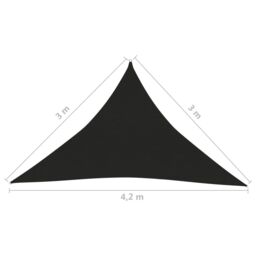 Berkfield Home Sunshade Sail 160 g/m ² Black 3x3x4.2 m HDPE - thumbnail 6