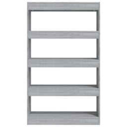 Berkfield Home Classic Book Cabinet/Room Divider Grey Sonoma 80x30x135 cm Engine - Size: 80 x 30 x 135 cm - thumbnail 5