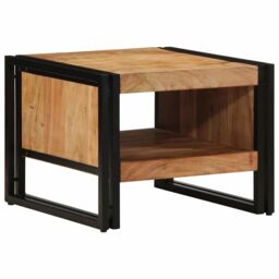 Berkfield Home Coffee Table 50x50x38 cm Solid Wood Acacia in Brown - Size: 50 x 50 x 38 cm - thumbnail 1