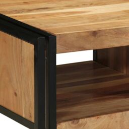 Berkfield Home Coffee Table 50x50x38 cm Solid Wood Acacia in Brown - Size: 50 x 50 x 38 cm - thumbnail 6