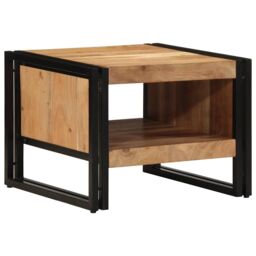 Berkfield Home Coffee Table 50x50x38 cm Solid Wood Acacia in Brown - Size: 50 x 50 x 38 cm - thumbnail 3