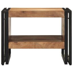 Berkfield Home Coffee Table 50x50x38 cm Solid Wood Acacia in Brown - Size: 50 x 50 x 38 cm - thumbnail 4