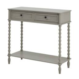 Wyld Haus Thuy Grey Two Drawer Wood Console Table - thumbnail 2