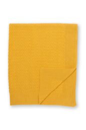 Kite Baby Heirloom Knit Blanket Ochre in Yellow