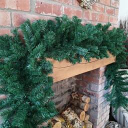 Samuel Alexander Premier 2.7m (9ft) Super Bushy Christmas Deluxe Green Garland - thumbnail 1