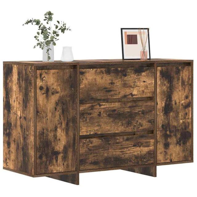 Berkfield Home Sideboard Smoked Oak 120x41x75 cm Engineered Wood in Brown - Size: 120 x 41 x 75 cm - image 1