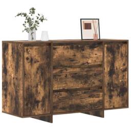 Berkfield Home Sideboard Smoked Oak 120x41x75 cm Engineered Wood in Brown - Size: 120 x 41 x 75 cm - thumbnail 1