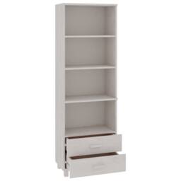 Berkfield Home Highboard HAMAR White 60x35x180 cm Solid Wood Pine - Size: 60 x 35 x 180 cm - thumbnail 6