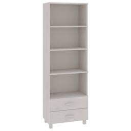 Berkfield Home Highboard HAMAR White 60x35x180 cm Solid Wood Pine - Size: 60 x 35 x 180 cm - thumbnail 1