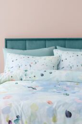 Appletree 'Alfresco' 100% Cotton Duvet Cover Set in Duck Egg Blue - Size: Double - thumbnail 3