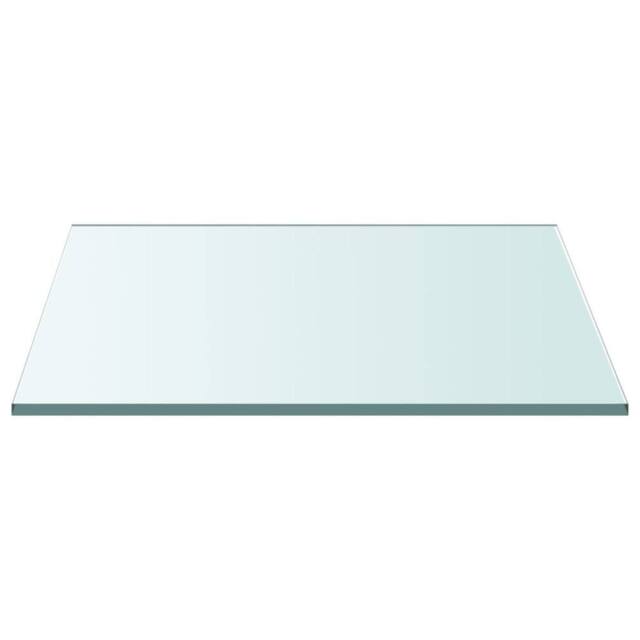 Berkfield Home Table Top Transparent 60x60 cm Tempered Glass in Clear - image 1