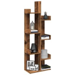 Berkfield Home Book Cabinet Old Wood 48x25.5x140 cm Engineered Wood in Brown - thumbnail 1