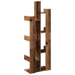 Berkfield Home Book Cabinet Old Wood 48x25.5x140 cm Engineered Wood in Brown - thumbnail 6