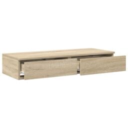Berkfield Home Bed Drawers in Sonoma Oak - 75 x 36.5 x 16.5 cm, Made from Engineered Wood in Brown - Size: 75 x 36.5 x 16.5 cm - thumbnail 5