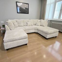 SNUG FURNITURE BIRMINGHAM LTD Bishop U Shape Cream Big Cord Sofa - thumbnail 1