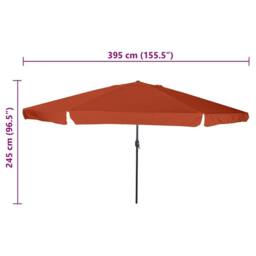 Berkfield Home Garden Parasol 39.5 x 24.5 inches Terracotta - thumbnail 7