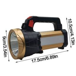 VOGREX Rechargeable Bright LED Hand Work Searchlight in Gold - thumbnail 2