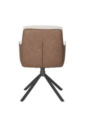 Living and Home Modern Office Chair Accent Chair with Metal Base in Beige - thumbnail 8
