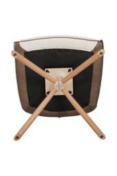 Living and Home Modern Office Chair Accent Chair with Metal Base in Beige - thumbnail 5