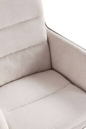 Living and Home Modern Office Chair Accent Chair with Metal Base in Beige - thumbnail 9