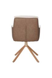 Living and Home Modern Office Chair Accent Chair with Metal Base in Beige - thumbnail 3
