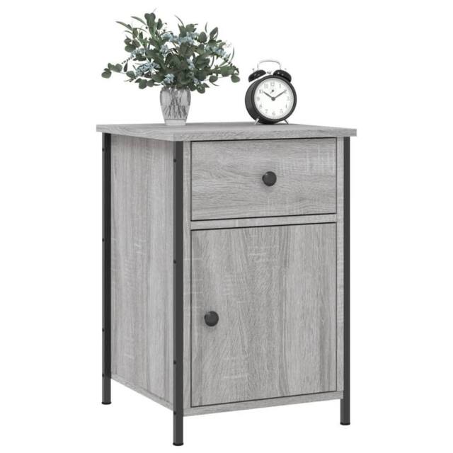 Berkfield Home Elegant Bedside Cabinets 2 pcs Grey Sonoma 40x42x60 cm Engineered Wood - Size: 40 x 42 x 60 cm - image 1