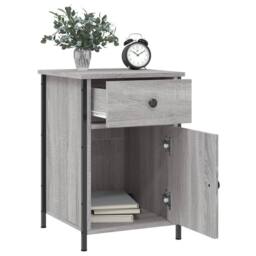 Berkfield Home Elegant Bedside Cabinets 2 pcs Grey Sonoma 40x42x60 cm Engineered Wood - Size: 40 x 42 x 60 cm - thumbnail 4