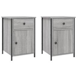 Berkfield Home Elegant Bedside Cabinets 2 pcs Grey Sonoma 40x42x60 cm Engineered Wood - Size: 40 x 42 x 60 cm - thumbnail 3