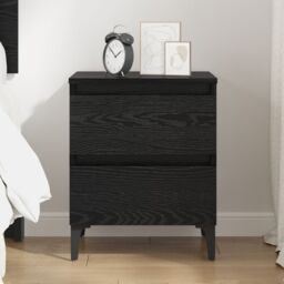 Berkfield Home Bed Cabinet Black Oak 40x35x50 cm Engineered Wood - Size: 40 x 35 x 50 cm - thumbnail 4