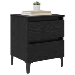 Berkfield Home Bed Cabinet Black Oak 40x35x50 cm Engineered Wood - Size: 40 x 35 x 50 cm - thumbnail 3