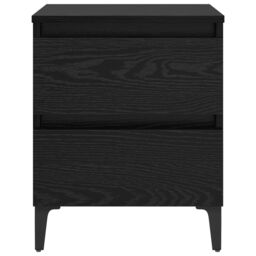 Berkfield Home Bed Cabinet Black Oak 40x35x50 cm Engineered Wood - Size: 40 x 35 x 50 cm - thumbnail 6
