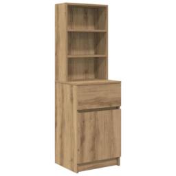 Berkfield Home Durable Bedside Cabinet Artisan Oak 39x35x125 cm Engineered Wood - Size: 39 x 35 x 125 cm - thumbnail 3