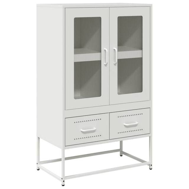 Berkfield Home Highboard White 68x39x111.5 cm Steel - image 1