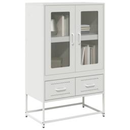 Berkfield Home Highboard White 68x39x111.5 cm Steel - thumbnail 2