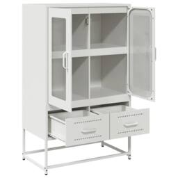 Berkfield Home Highboard White 68x39x111.5 cm Steel - thumbnail 6