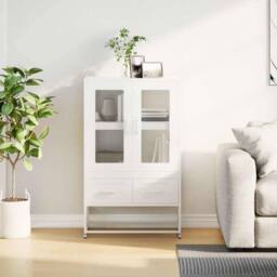 Berkfield Home Highboard White 68x39x111.5 cm Steel - thumbnail 4