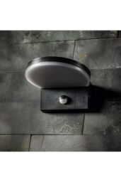 CGC Lighting Aubrey Black Curved PIR Motion Sensor LED Outdoor Wall Light 4000k Natural White Integrated LED IP65 - thumbnail 2