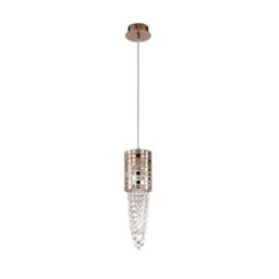 Netlighting Camden Ceiling Pendant 1 Light G9 Rose Gold Mosaic Glass Crystal - thumbnail 1