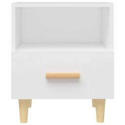 Berkfield Home Bedside Cabinets 2 pcs White 40x35x47 cm - Size: 40 x 35 x 47 cm - thumbnail 4